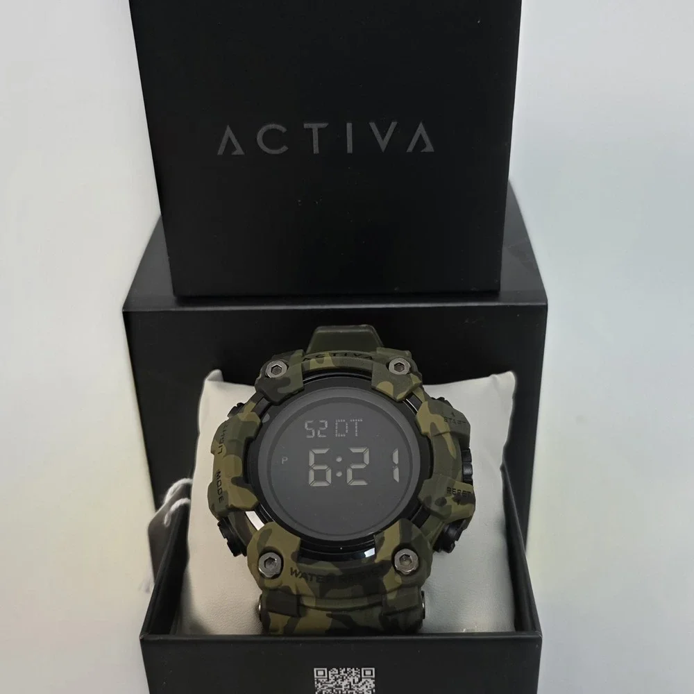 NEW Activa X Invicta Digital Men's Watch 56mm Camouflage Green ACW1968-001 #944